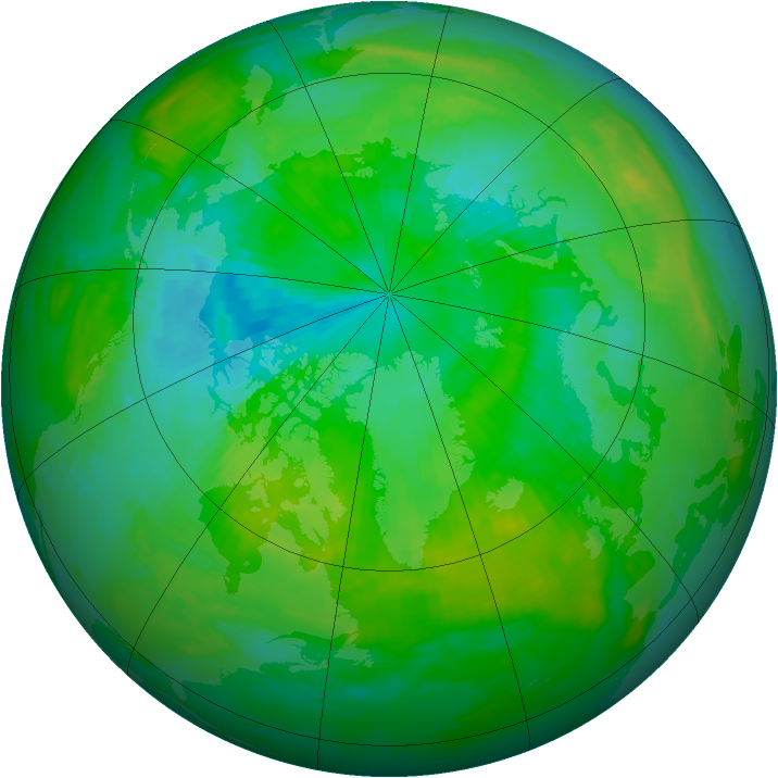 Arctic ozone map for 30 July 1994